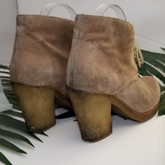 Sold/Prada AUTHENTIC Suede Lace-up Luxe Ankle Booties - Picture 7 of 8